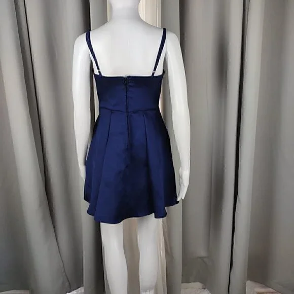 Windsor Wedding, Prom, Formal, Evening, Navy Blue Mini Dress. Size 3/4 - Picture 3 of 11